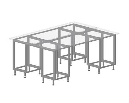 انواع میز دو طرفه H-frame